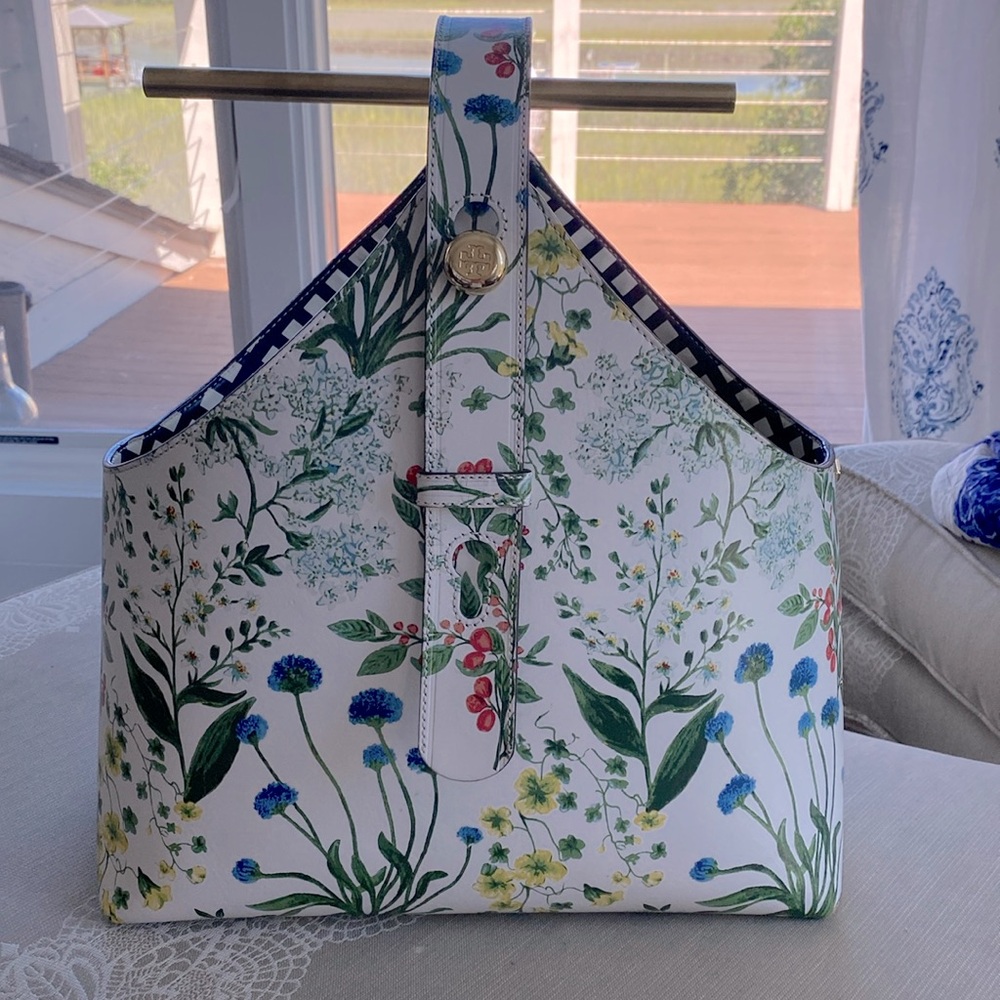 Tory Burch Water colors Garden tote.